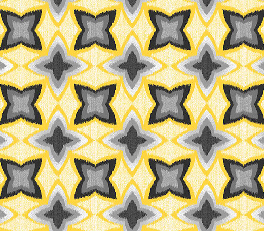 Benartex Limoncello Yellow Pearl Flower Ikat