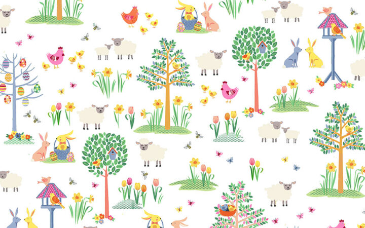 Makower Fabrics Spring Garden Scenic