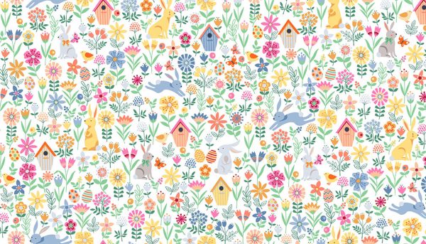 Makower Fabrics Spring Allover Scenic