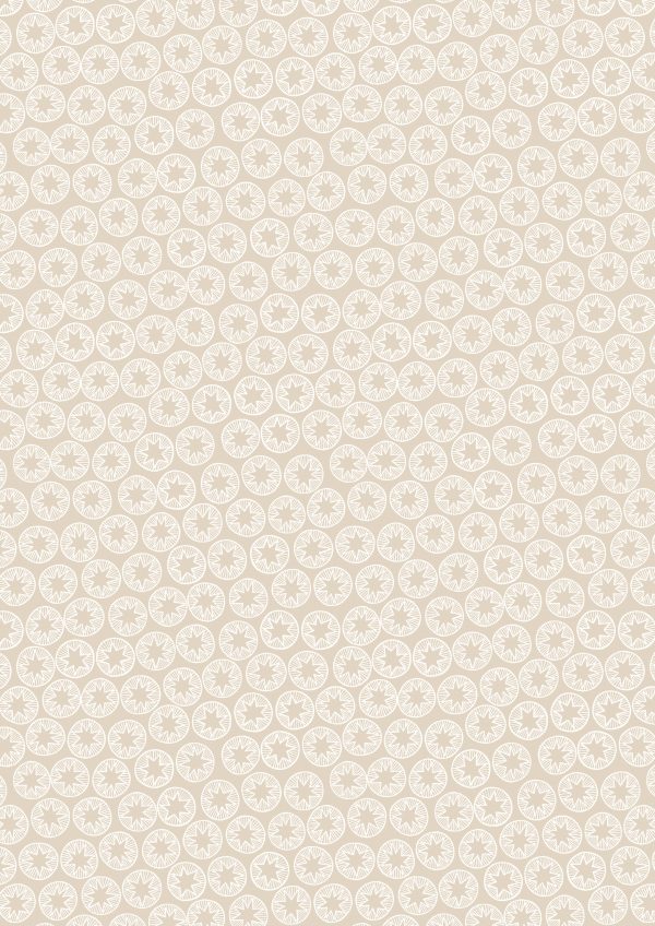 Lewis & Irene Fabrics New Forest Winter Star on Cream