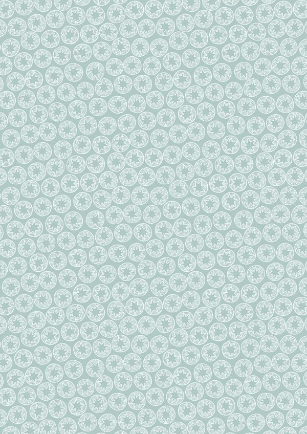 Lewis & Irene Fabrics New Forest Winter Star on Blue