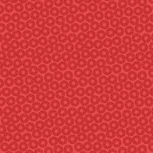 Lewis & Irene Fabrics New Forest Winter Star on Red