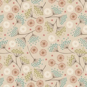 Lewis & Irene Fabrics New Forest Winter Dark Cream Floral