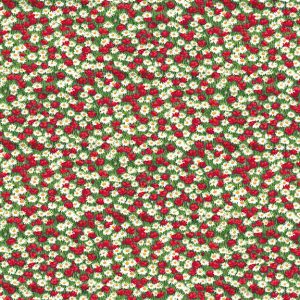 Makower Fabrics Village Life Red Meadow Flowers
