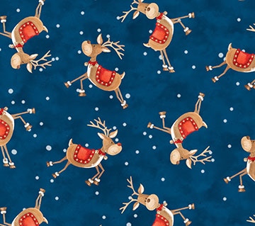 Northcott Fabrics Santa Stop Here Reindeer