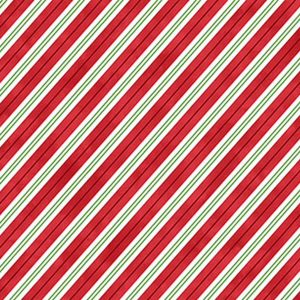 Northcott Fabrics Santa Stop Here Candy Cane Stripe