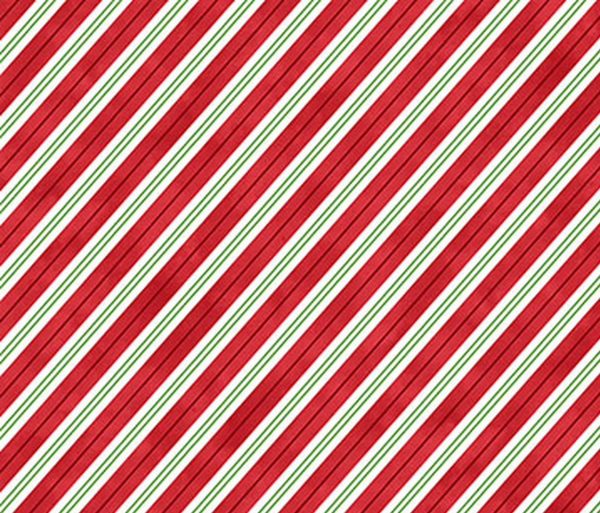 Northcott Fabrics Santa Stop Here Candy Cane Stripe