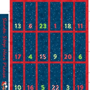 Northcott Fabrics Santa Stop Here Advent Calendar Panel