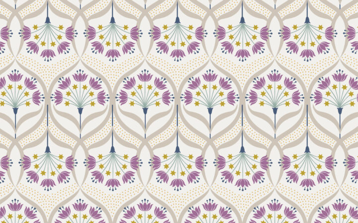 Lewis & Irene Jardin de Lis Star Floral on Cream