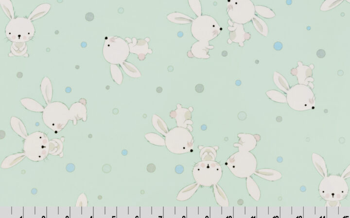 Shannon Fabrics Cottontail Digital Cuddle in Mint Green