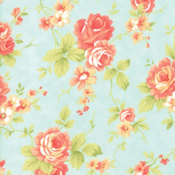 Moda Fabrics Catalina by Fig Tree Quilts Floral on Aqua