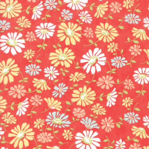 Moda Fabrics Catalina by Fig Tree Quilts Floral on Lollipop Red