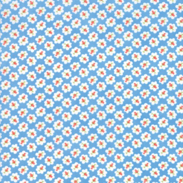 Moda Fabrics Catalina by Fig Tree Quilts Rosebuds on Ocean Blue