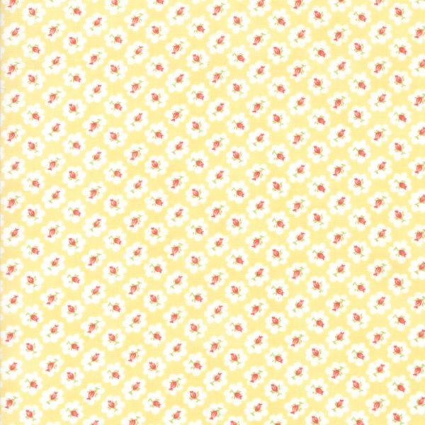 Moda Fabrics Catalina by Fig Tree Quilts Rosebuds on Sunshine Yellow