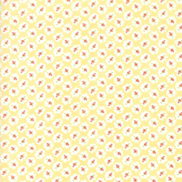 Moda Fabrics Catalina by Fig Tree Quilts Rosebuds on Sunshine Yellow