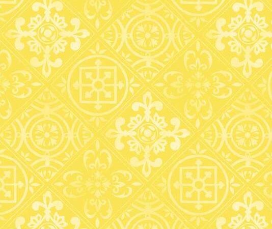 P & B Textiles Citrus Sayings Yellow Tile