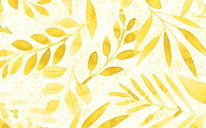 P & B Textiles Citrus Sayings Yellow Leaves