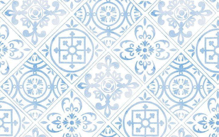 P & B Textiles Citrus Sayings Light Blue Tile