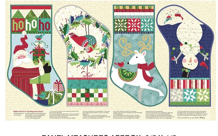 Benartex Better Not Pout Christmas Stocking Panel
