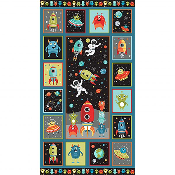 Makower Fabrics Outer Space Quilt Panel