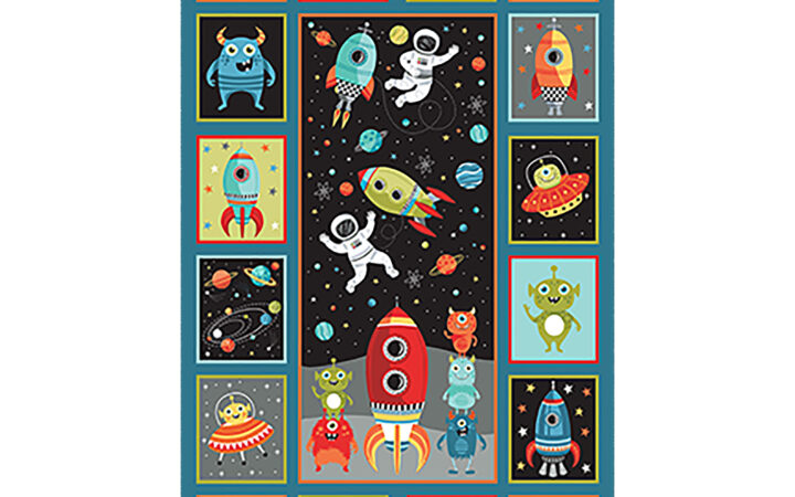 Makower Fabrics Outer Space Quilt Panel