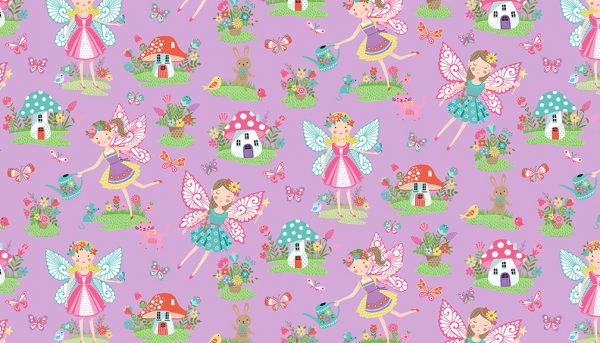 Daydream by Makower Fabrics Fairies on Lilac