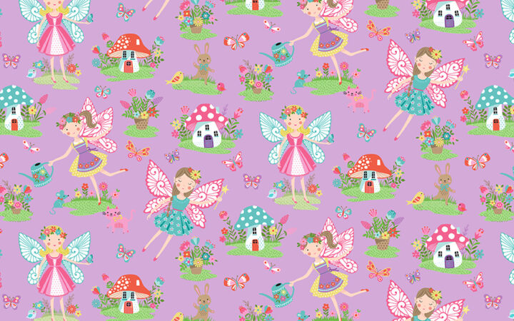 Makower Daydream Fairies Lilac