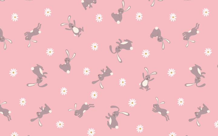 Lewis & Irene Bunny Hop Bunny on Pink