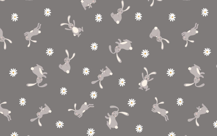 Lewis & Irene Bunny Hop Bunny on Grey