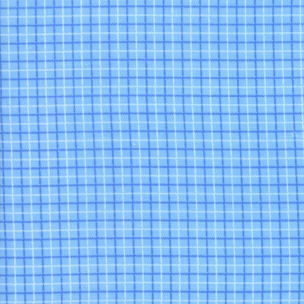 Moda Back Porch Sky Blue Plaid Fabric