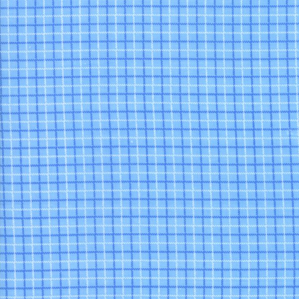 Moda Back Porch Sky Blue Plaid Fabric