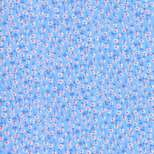 Moda Fabrics Back Porch Sky Blue Flowers