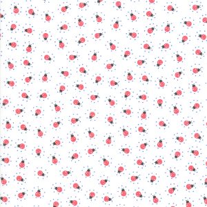 Moda Fabrics Back Porch Ladybirds on White