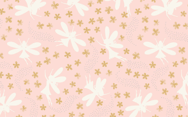 Lewis & Irene Fairy Clocks Pink Floral Fairies
