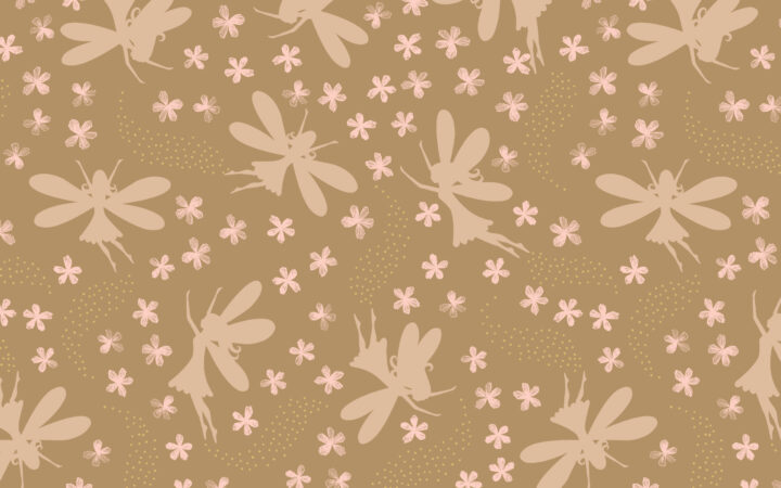 Lewis & Irene Fairy Clocks Gold Floral Fairies