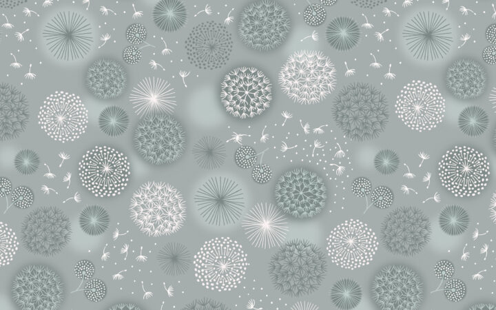 Lewis & Irene Fairy Clocks Mid Grey Blue Dandelions