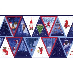 Lewis & Irene Keep Believing CE10 Christmas Bunting Panel