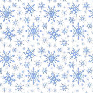 Lewis & Irene Keep Believing CE14.1 Icy Blue Snowflakes on White