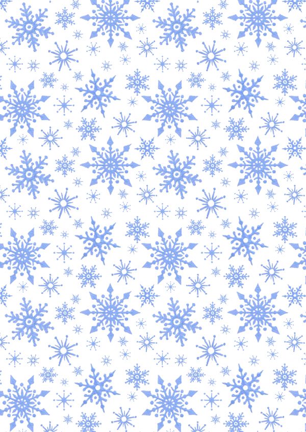 Lewis & Irene Keep Believing CE14.1 Icy Blue Snowflakes on White