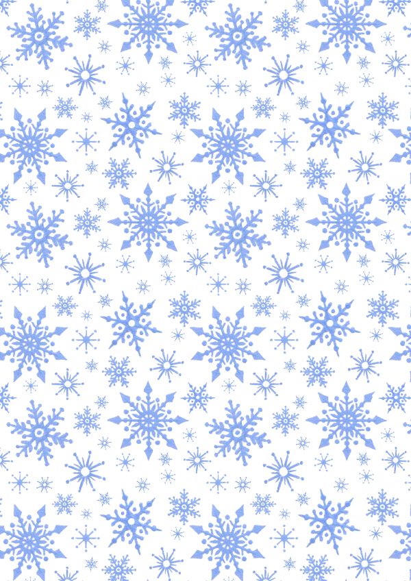 Lewis & Irene Keep Believing CE14.1 Icy Blue Snowflakes on White