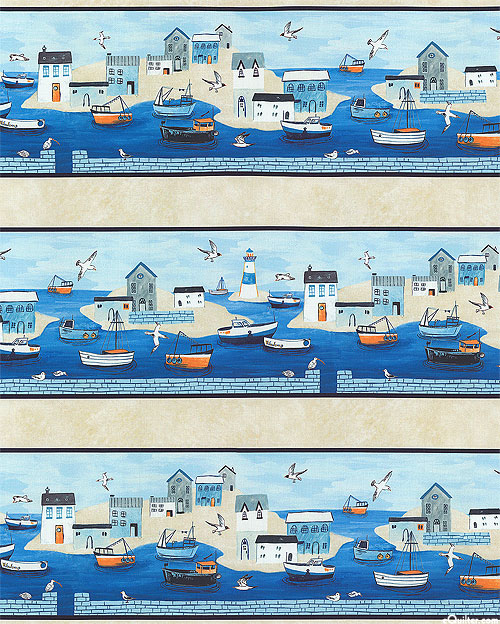 P & Textiles Sailor's Rest Harbour Stripe Fabric