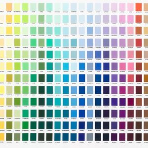 Kona Cotton Colour Chart Fabric Panel