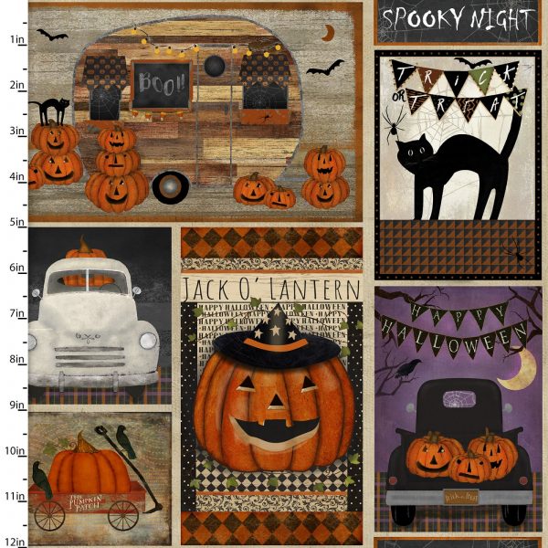 3 Wishes Spooky Night Fabric Block Design