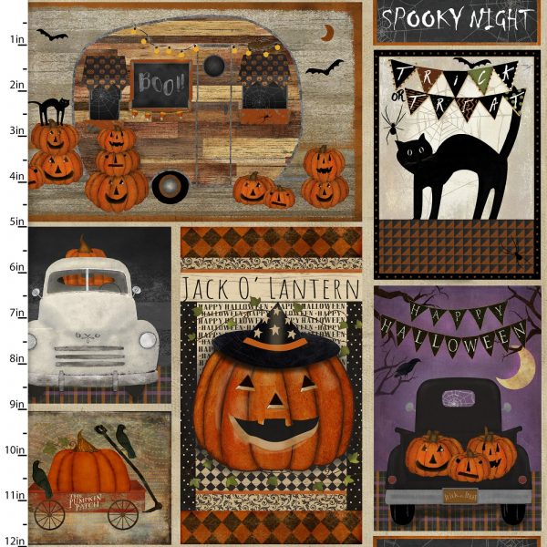 3 Wishes Fabric Spooky Night Fabric Block Design