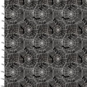 3 Wishes Black Spider Web Fabric