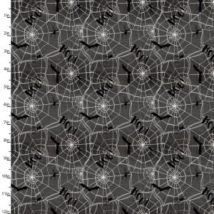 3 Wishes Fabric Black Spider Web Fabric