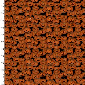 3 Wishes Fabric Scary Halloween Pumpkins