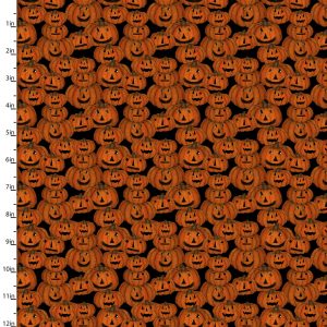 3 Wishes Fabric Scary Halloween Pumpkins