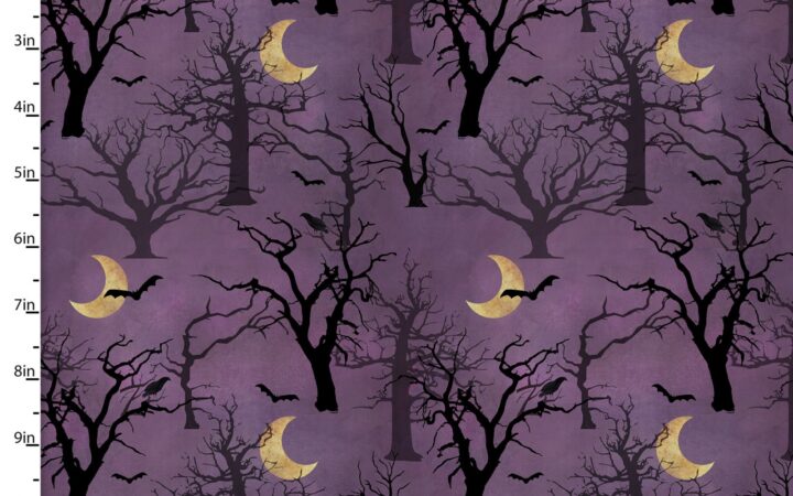 3 Wishes Spooky Night Purple Woodland