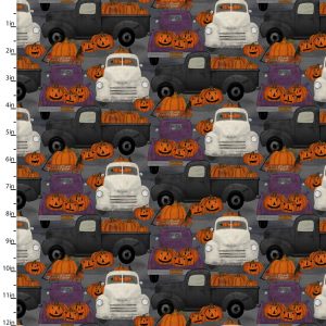 3 Wishes Fabric Spooky Night Ghostly Trucks